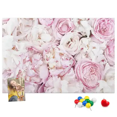 Decorative floral cork memo board