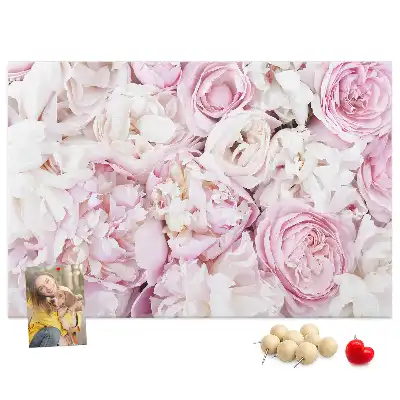 Decorative floral cork memo board