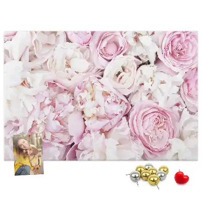 Decorative floral cork memo board