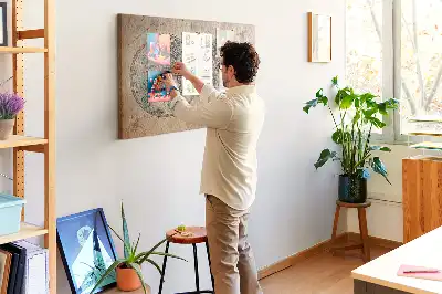 Printed Cork Board World globe map