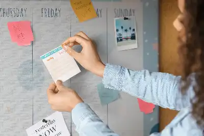 Printed Cork Memo Board Weekly Planner