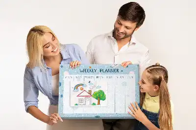 Printed Cork Memo Board Weekly Planner