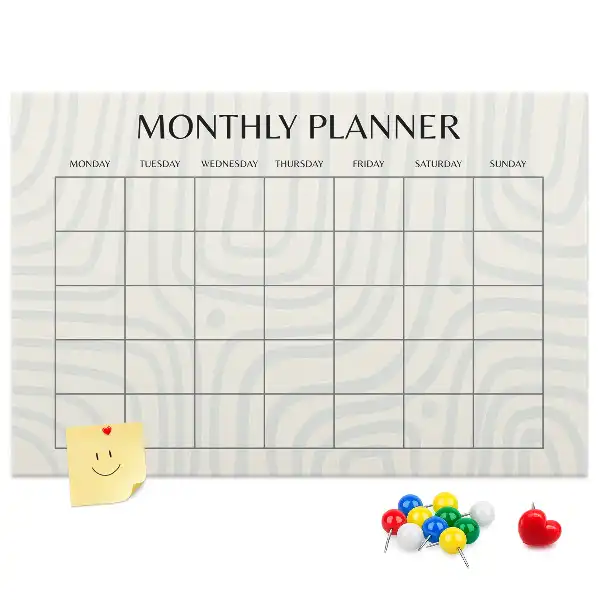 Printed Cork Board Monthly planner