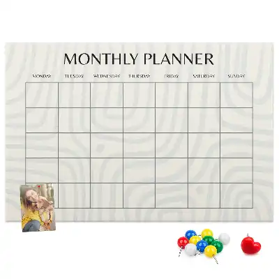 Printed Cork Board Monthly planner