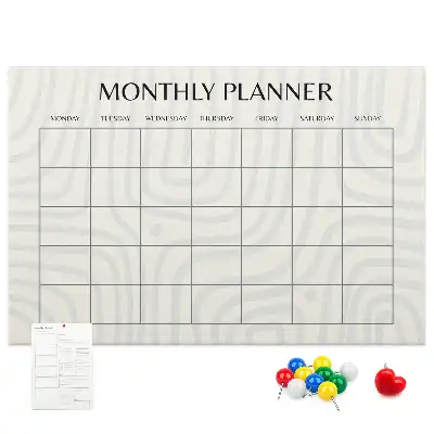 Printed Cork Board Monthly planner