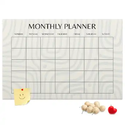 Printed Cork Board Monthly planner