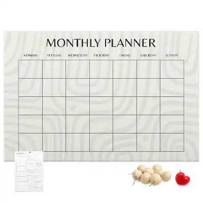 Printed Cork Board Monthly planner