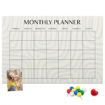 Printed Cork Board Monthly planner