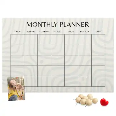 Printed Cork Board Monthly planner
