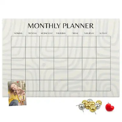 Printed Cork Board Monthly planner