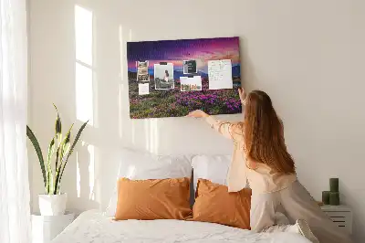 Sunrise Flowers Cork Memo Board
