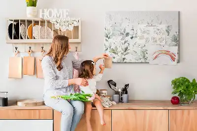 Printed Cork Board with Plant Leaf Design