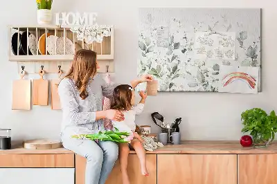 Printed Cork Board with Plant Leaf Design