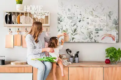 Printed Cork Board with Plant Leaf Design