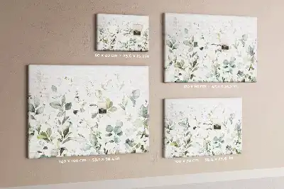 Printed Cork Board with Plant Leaf Design
