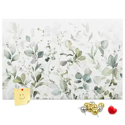 Printed Cork Board with Plant Leaf Design