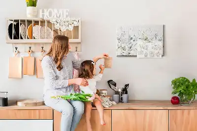 Printed Cork Board with Plant Leaf Design