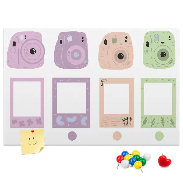 Printed Cork Memo Board Camera set