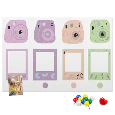 Printed Cork Memo Board Camera set