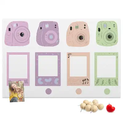 Printed Cork Memo Board Camera set