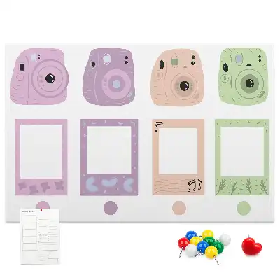 Printed Cork Memo Board Camera set