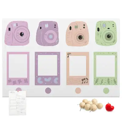 Printed Cork Memo Board Camera set