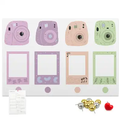 Printed Cork Memo Board Camera set