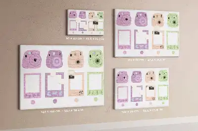 Printed Cork Memo Board Camera set
