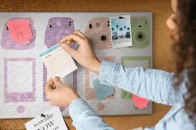 Printed Cork Memo Board Camera set