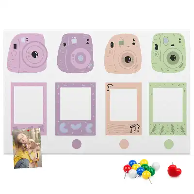 Printed Cork Memo Board Camera set