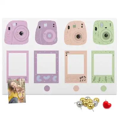 Printed Cork Memo Board Camera set