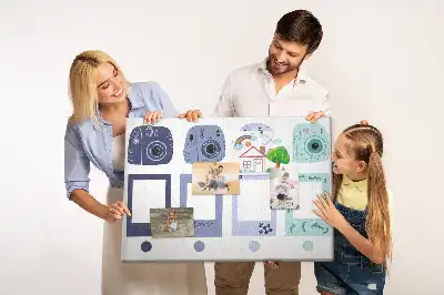 Cork memo board Polaroid frames