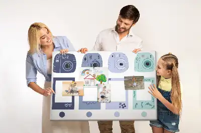 Cork memo board Polaroid frames