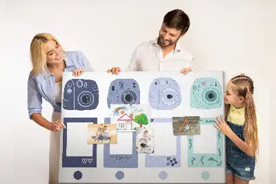 Cork memo board Polaroid frames