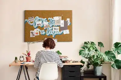 Printed Let's Go on a Trip Cork Board