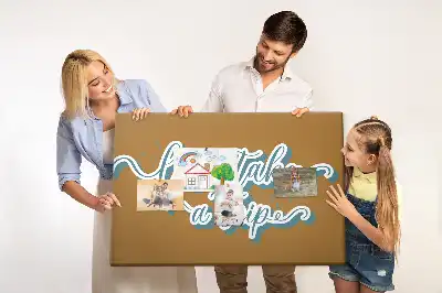 Printed Let's Go on a Trip Cork Board