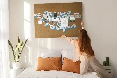 Printed Let's Go on a Trip Cork Board