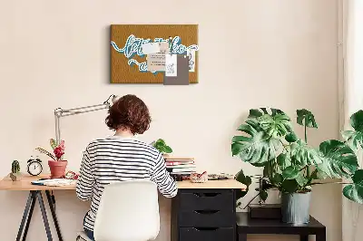 Printed Let's Go on a Trip Cork Board