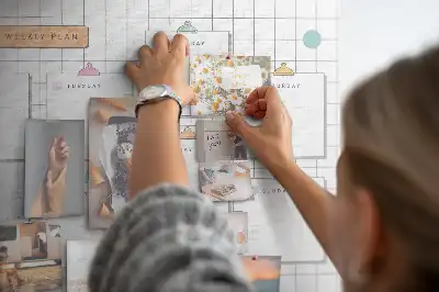Weekly Planner Printed Cork Memo Board