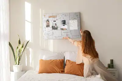 Weekly Planner Printed Cork Memo Board
