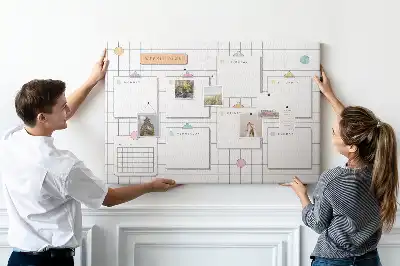 Weekly Planner Printed Cork Memo Board