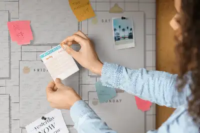 Weekly Planner Printed Cork Memo Board