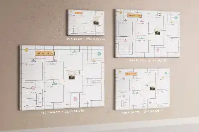 Weekly Planner Printed Cork Memo Board