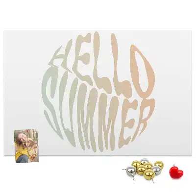 Hello Summer Cork Memo Board