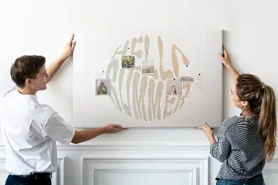 Hello Summer Cork Memo Board