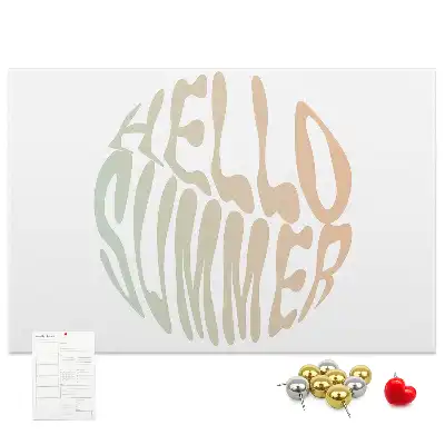 Hello Summer Cork Memo Board