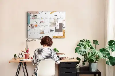 Cork memo board Business organizer