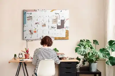 Cork memo board Business organizer
