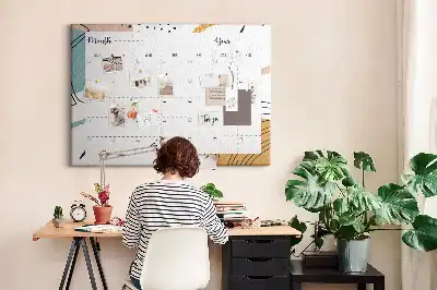 Cork memo board Business organizer