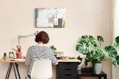 Cork memo board Business organizer
